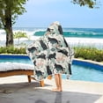 thumbnail image 3 of Yayeee Kids Hooded Towel with Hand Pockets Beach Soft Absorbent Bath Wrap 50 x 23.5 inch, Black Floral Cat Pattern, 3 of 5