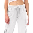 thumbnail image 5 of ChaoHeng Summer Pants for Women 2025 Women's Loose Outdoor Hiking Pants with Multi-Pockets Quick-Dry Travel Trekking Cargo Trousers Elastic Waist,White XXXL, 5 of 6