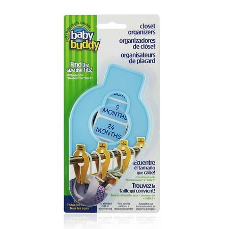 UPC: 0047414001858 | Baby Buddy Size-It Closet Organizers  Baby Clothes Closet Dividers  Nursery Organization up to Size 8  Blue  5 Count