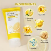 Mooyam Lemon Exfoliating Brightening Gel for Face & Body, Deep Cleansing Moisturizing Scrub, Gentle Exfoliation, Smooth Skin for All Skin Types 3.38 oz