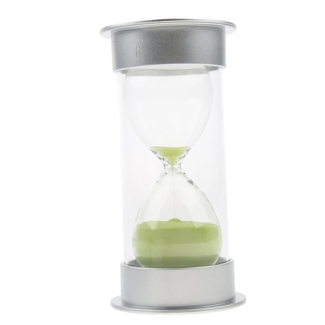 Reloj de arena plateado, temporizador de arena, ideal para la escuela, el aula o la oficina. Decoración de escritorio. 30 minutos.
