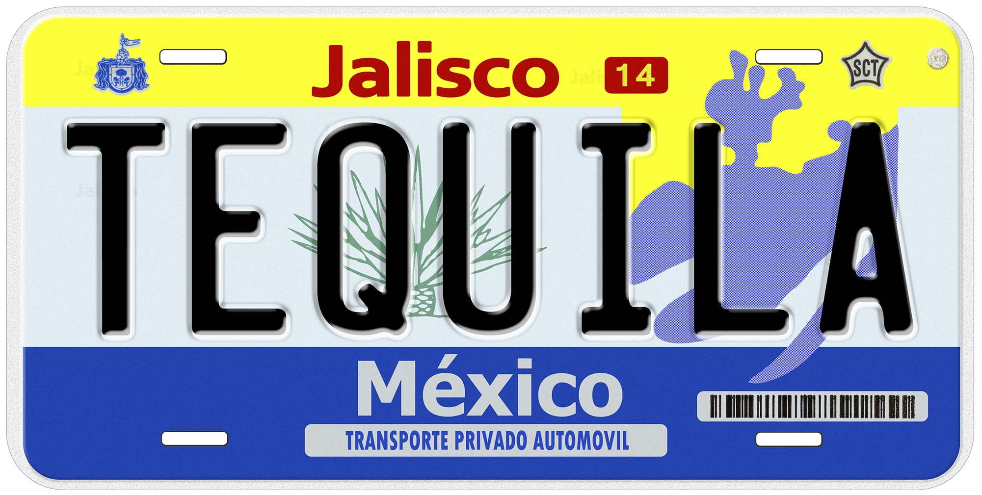 Tequila Jalisco Mexico Novelty Car License Plate