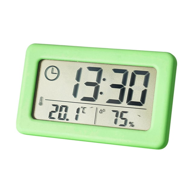 Advancent Despertador LCD Digital ℉/℃ Termómetro Electrónico Portátil Viaje Escritorio Higrómetro Dormitorio Calendario de pared Blanco Decoración del hogar Verde Advancent HA063611-03B