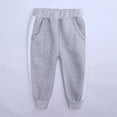 thumbnail image 4 of Tfken Toddler Teen Boys Pants Size 2-3 Years Joggers Stretch Comfortable Elastic Waist Color Block Light Gray Trousers, 4 of 9
