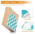 thumbnail image 4 of Dailycode Napkin Holder for Table Acrylic Kitchen Paper Tissue Dispenser, Blue White Checked, 4 of 9