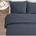 thumbnail image 2 of Mocaletto Luxury 3 Piece King Size Quilts, Elegant&Reversible Quilt Set Navy Blue Bedding Set with Pillow Shams, Soft Lightweight Microfiber Bedspread, King Size Bedding Coverlet, 2 of 7