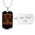thumbnail image 4 of Light Sirens Excite Me Firefighter Stainless Steel or 18k Gold Dog Tag 24" Chain, 4 of 8