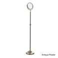 thumbnail image 3 of Adjustable Height Floor Standing Make-Up Mirror 8-in Diameter with 2X Magnification in Satin Nickel, 3 of 5