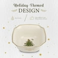 thumbnail image 3 of Spode Christmas Tree Gold 10" Square Bowl, 100 fl oz - Decorative Holiday Serveware with 22K Gold Accents, Elegant Stoneware for Christmas Table, Serving Salads & Vegetables - Dishwasher Safe, 3 of 7