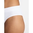thumbnail image 4 of No Boundaries Seamless Ribbed Hipster Panties, 3-Pack, Women's XS-XXXL, 4 of 7