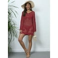 thumbnail image 4 of Uniexcosm Swimsuit Cover Ups for Women Hollow Out Swim Coverup Knited Summer Beach Cover Up Dress, 4 of 4