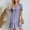 Purple, variant on Kiplyki Summer Dress for Women 2025 Spring And V-Neck Loose Solid Pleated High Waist Lace Dress