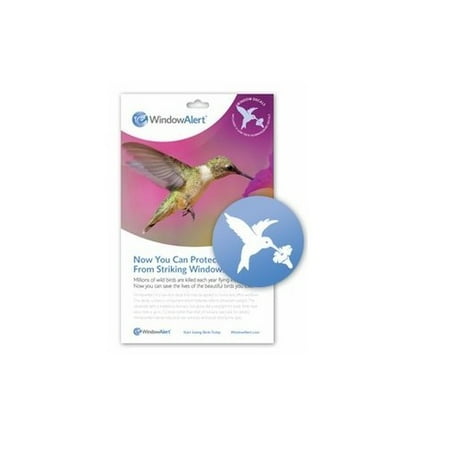 Window Alert Bird - GC - Window Alert - Window Strike Deterrent - 4 Decals - Hummingbird
