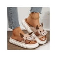 thumbnail image 6 of Women's Animal Novelty Slippers with Thick Bottom & Adorable Cow Print in Linen Fabric, 6 of 6