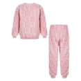 thumbnail image 2 of TiaoBug Kids Girls Boys Winter Thicken Warm Flannel Thermal Underwear Set Pink 9-10, 2 of 7