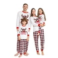 thumbnail image 1 of Conjunto de pijama con estampado navideño para padres e hijos, Top de manga larga con cuello redondo y pantalones de celosía, ropa de dormir y de estar por casa, 2024 xuanjing  unisex, 1 of 2