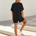 thumbnail image 6 of RongHuan 2 Piece Sets for Women Summer Crewneck T-Shirt Matching Shorts Set with Pockets Casual Travel Outfits Trendy, 6 of 8