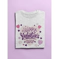 thumbnail image 3 of Happy Valentine's Day Heart T-Shirt Women -Smartprints Designs, Female Small, 3 of 4