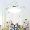 thumbnail image 4 of E27 Socket Ceiling Fan Light with LED Light Ceiling Fan Lamp 48W Ceiling Light Suitable for Bedroom and Kitchen Use, 4 of 21