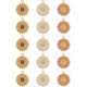 thumbnail image 1 of 15 colgantes de aleación de esmalte de 3 colores con diseño de girasol, de aleación de oro claro y esmalte, en varios colores., 1 of 3