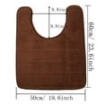 thumbnail image 2 of DODOING 24 X 20 inches U-Shaped Bath Mats, Soft Memory Foam Bathroom Carpet, Nonslip Toilet Floor Mat, Machine Washable, Absorbent, Super Cozy Velvet Bathroom Toilet Carpet, 2 of 5