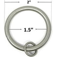 thumbnail image 2 of Urbanest Curtain Rings with Eyelets, 1.5" Inner Diameter, Set of 7 - Pewter, 2 of 6