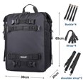 thumbnail image 2 of Motorcycle Bag Tail Bag Waterproof Large Capacity Backpack Pannier Bag Versatile Bag with straps (Black, 30L), 2 of 7