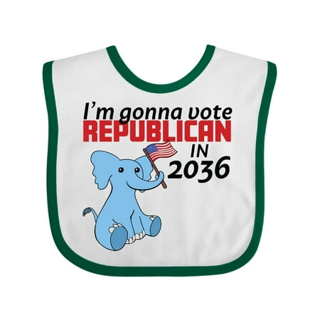 

Inktastic I m Gonna Vote Republican in 2036 Gift Baby Boy or Baby Girl Bib