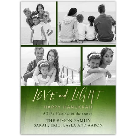 Love and Light - 5x7 Personalized Hanukkah Card