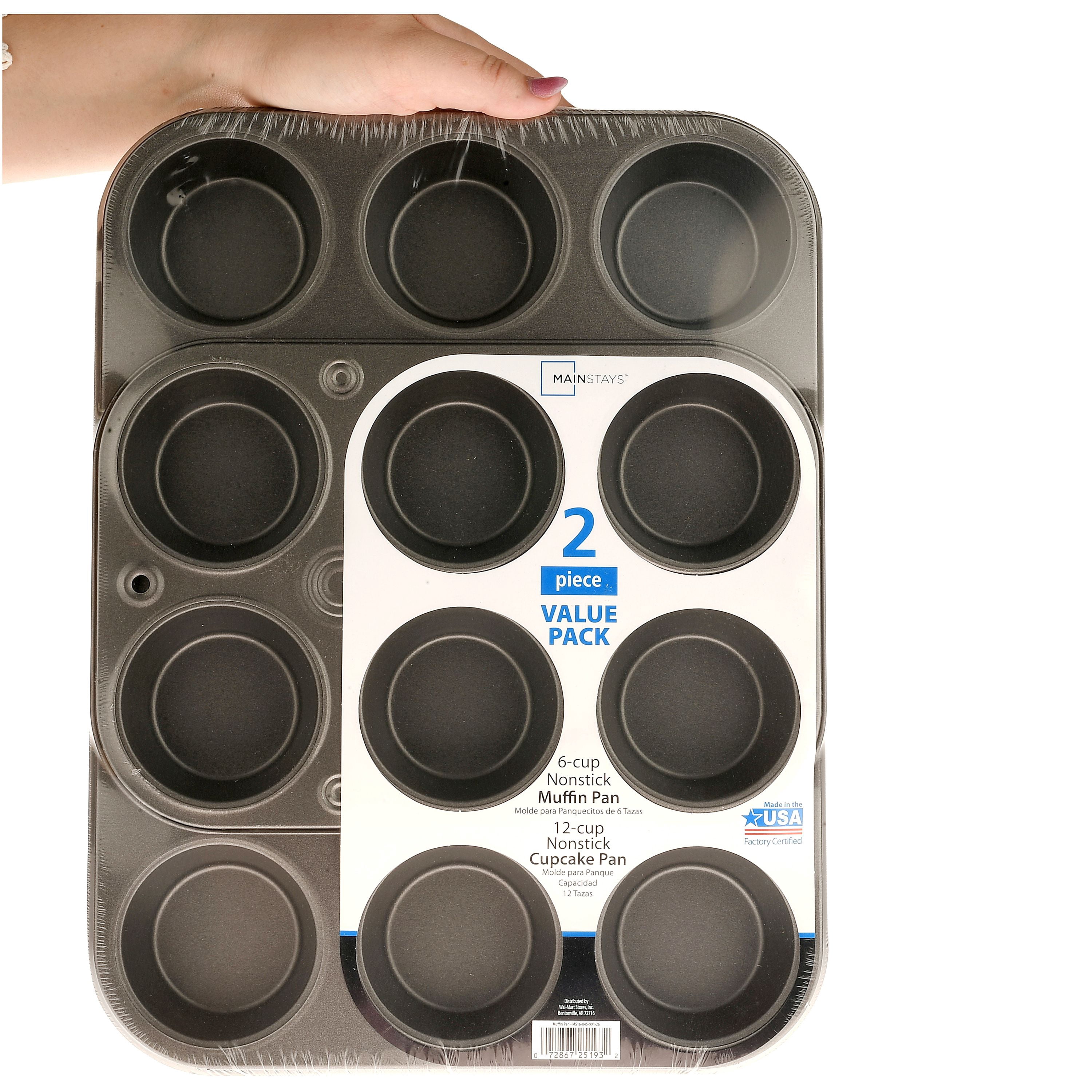 Mainstays Metal Muffin & Cupcake Non-Stick Pans Value Pack, 2 Piece