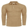 thumbnail image 2 of Men‘s Spring Autumn Solid Color Button Shirts with Long Sleeve Lapel Tops, 2 of 8