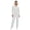 White, variant on Women's Coverall Jumpsuit Long Sleeve Zipper Closure Workshop Overall Full-body Work Wear Uniforms Hot Pink L
