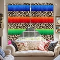 thumbnail image 2 of Mexico Leopard Swag Valances for Windows 2 Pack Print Colorful Swag Kitchen Curtains 63 Inches Long Rod Pocket Short Window Treatment for Kitchen Bathroom 36"x63", 2 of 8