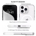 thumbnail image 3 of for iPhone 13 Clear Case, Compatible with Mag-Safe, Military-Grade Drop Protection, Slim Fit Magnetic Phone Case for iPhone 13, TPU Bumper Shockproof Protective Cover, White, 3 of 8