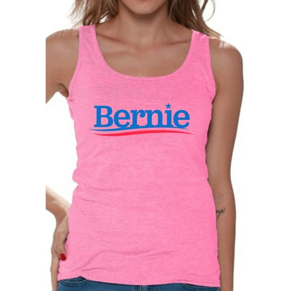 Awkward Styles Bernie Sanders Ladies Tanks Bernie for President Tank Top for Women USA T Shirt United States of America Patriotic Clothing Collection 2020 Choice Bernie Sanders Fans Gifts Sanders Top