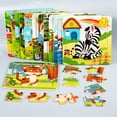 thumbnail image 3 of Juego de rompecabezas de madera para educación temprana, rompecabezas cognitivo de tráfico de animales educativos para niños, 3 of 5