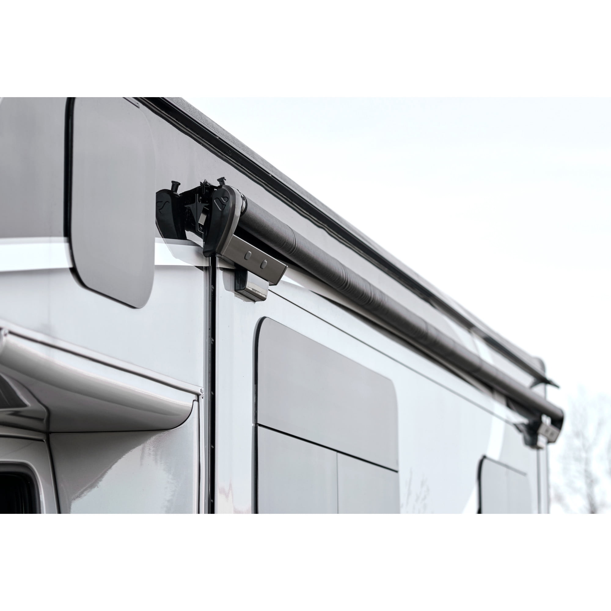 Velarium VSTK10201000 Complete Slide Topper Awning Roll Tube with White Canopy and White Hardware - 102" (Fits Rooms 91" to 97")
