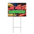 thumbnail image 1 of Hot Dogs & Hamburgers (18" x 24") Yard Sign, Includes Metal Step Stake, 1 of 6