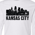 thumbnail image 4 of Inktastic Kansas City Skyline Grunge Long Sleeve Youth T-Shirt, 4 of 5