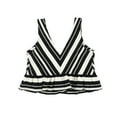 thumbnail image 2 of Bar Iii Womens Striped Peplum Pullover Blouse, 2 of 2