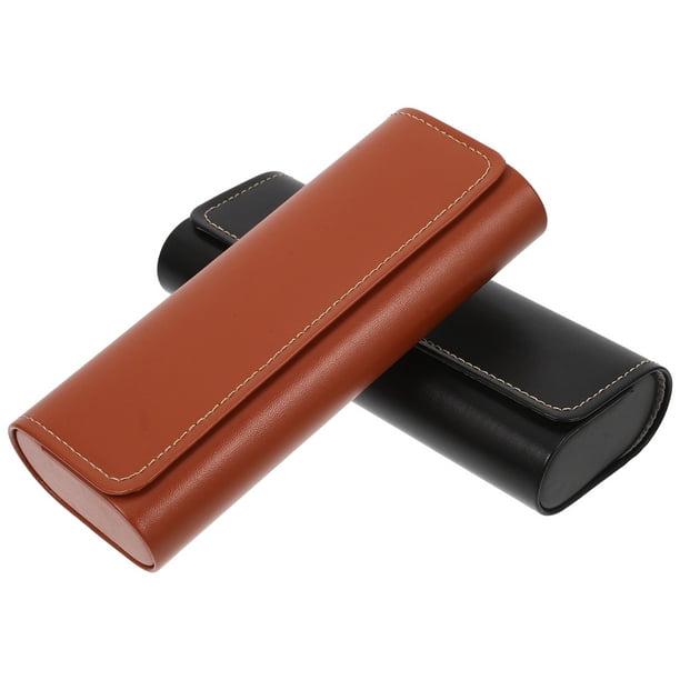 2 estuches rígidos para gafas con cierre magnético para hombres y mujeres, estuches vintage para gafas, caja portátil para guardar gafas
