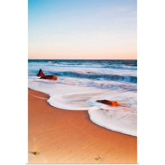 Great BIG Canvas | Rolled Kav Dadfar Poster Print entitled Gay Head Public Beach at sunset, Martha's Vineyard, Massachusetts