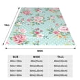 thumbnail image 3 of Fotbe Vintage Floral Manta de Franela Acolchonada con Estampado, Súper Suave y Esponjosa, Extra Grande para Sofá, Cama, Uso Todo el Año-80"x60", 3 of 7