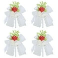 thumbnail image 4 of Delaman Ramillete de Boda, 4Pcs 5.9 * 5.5in Paño de Ramillete Nupcial Estable Suministros de Boda duraderos para Compromiso, Boda(Rojo), 4 of 5