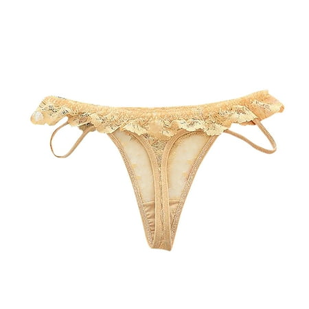 

KDDYLITQ Women Lace T-Back Underwear Sexy Breathable Seamless Thongs Panty