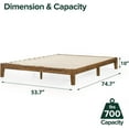 thumbnail image 4 of Zinus Lucinda 10 inch Wood Platform Bed Frame, 4 of 6