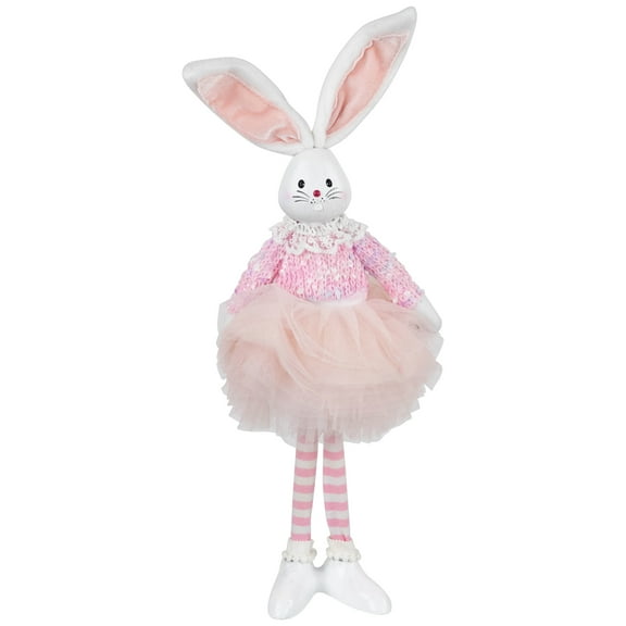 Northlight Ballerina Bunny Standing Easter Figure Decoration - 15" - Pink and White