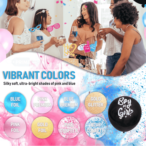 Acheter Grands confettis décoration de fête réception-cadeau pour bébé  ballon en papier ballons en Latex garçon ou fille révélation du sexe