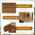 thumbnail image 6 of 2-Piece of Modern 2 IN 1 Cat Furniture Set, Cat Litter Box Enclosure Side Table, Cat House with Storage, for 2 Small-Medium Sized Cats - BROWN, 6 of 10