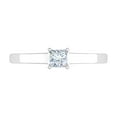 thumbnail image 3 of 14K White Gold 4-Prong Set Princess Cut Diamond Solitaire Engagement Ring Band (0.26 Carat) (Ring Size 5.25), 3 of 4